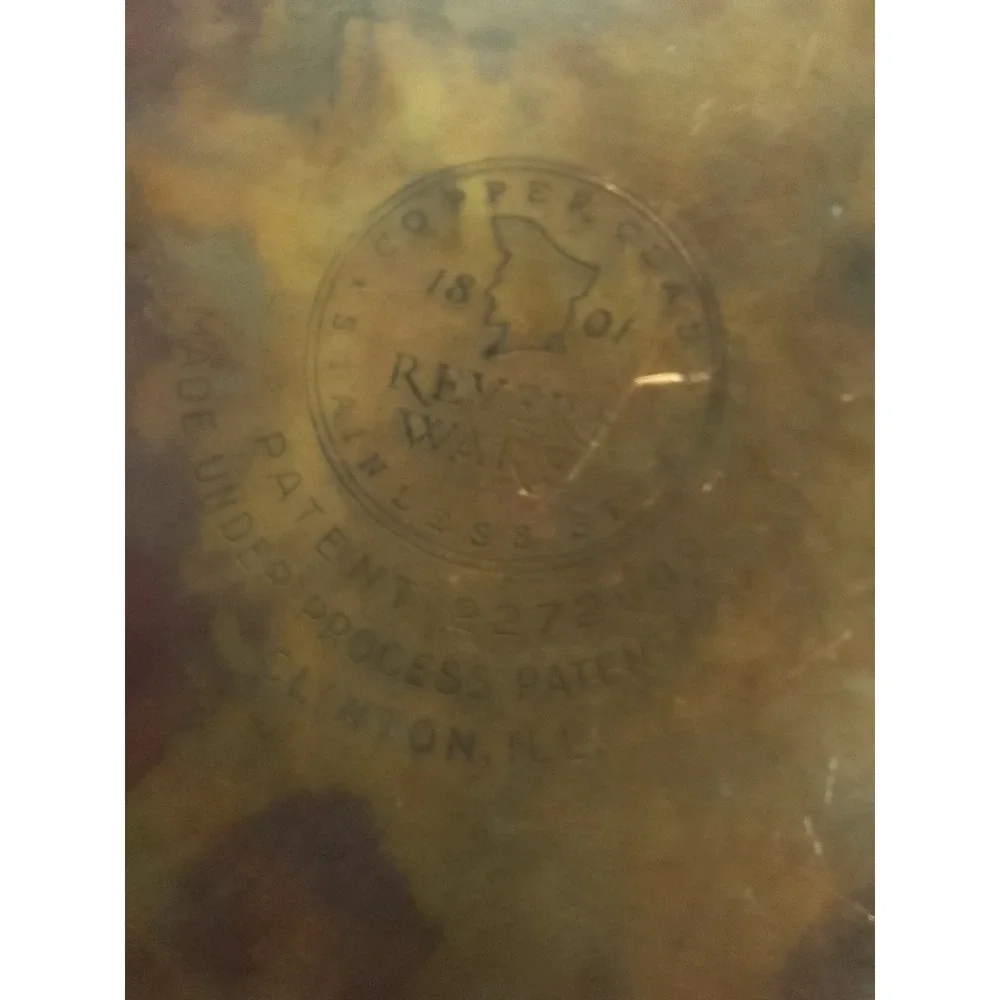 VTG Revere Ware Copper Bottom Clinton I'll Stainless Steel 4 Qt Stock Pot...